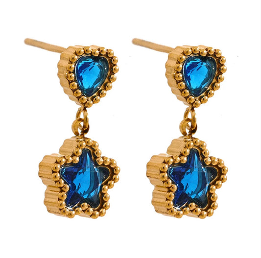 Blue Star Crush Earrings