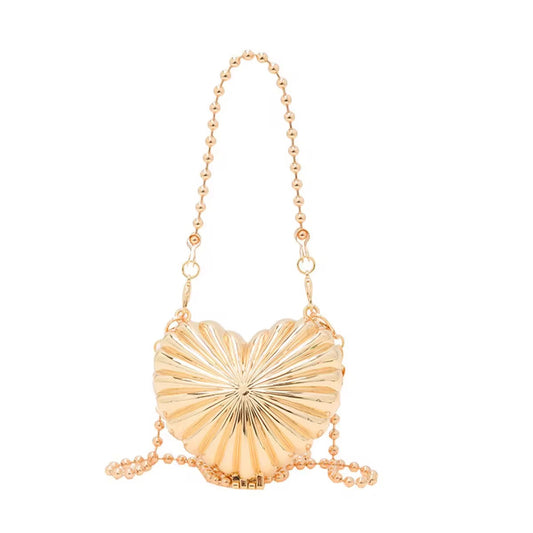 Rey Heart Clutch ( Gold )