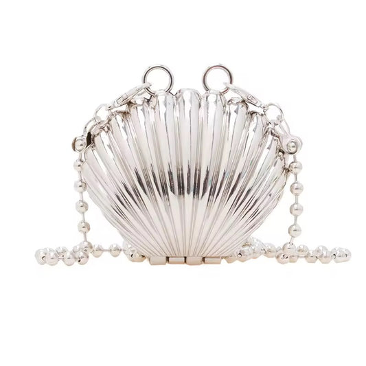 Luna Shell Clutch (Silver)
